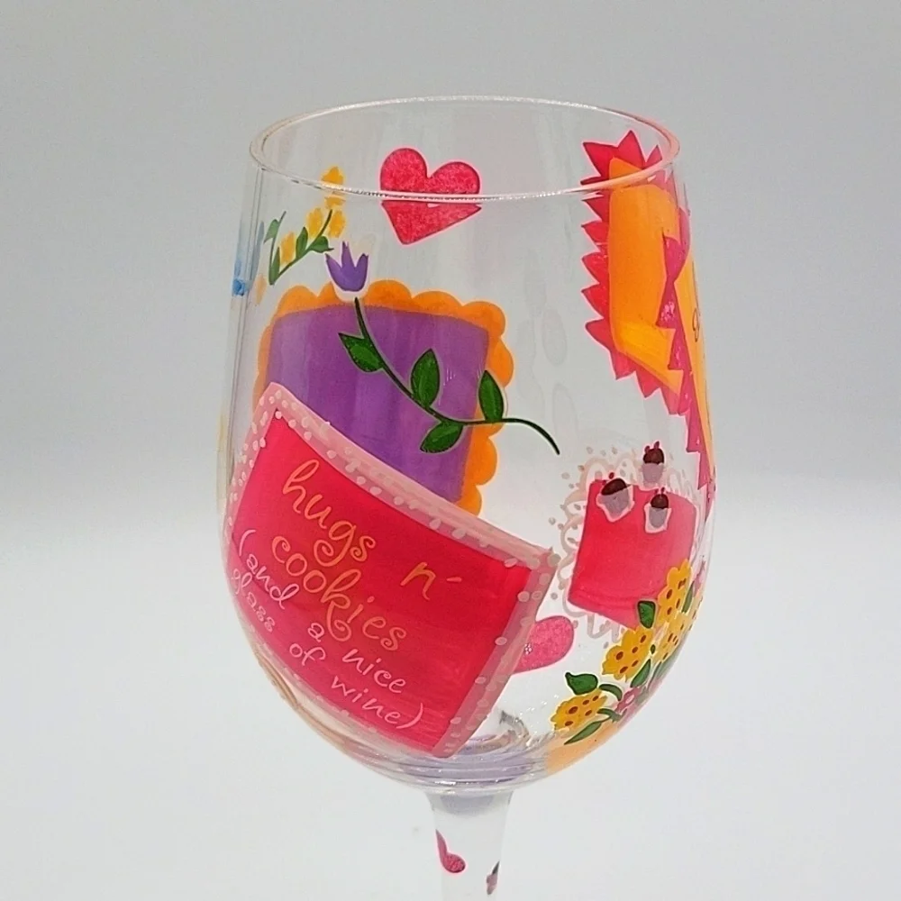 LOLITA Hand Painted Recipe Wine Glass #1 Grandma